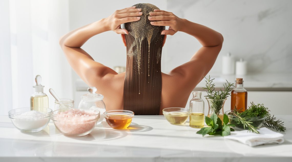 découvrez nos recettes de gommage capillaire, les bienfaits pour votre cuir chevelu et la fréquence idéale pour un soin optimal.